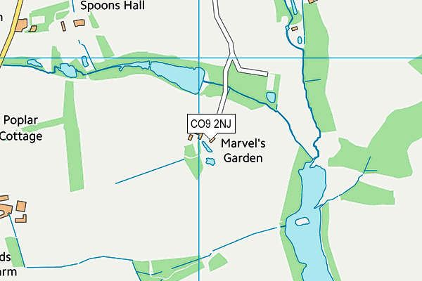 CO9 2NJ map - OS VectorMap District (Ordnance Survey) CO9 2NJ map - OS VectorMap District (Ordnance Survey)