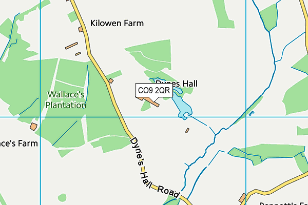 CO9 2QR map - OS VectorMap District (Ordnance Survey)