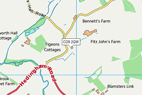 CO9 2QW map - OS VectorMap District (Ordnance Survey) CO9 2QW map - OS VectorMap District (Ordnance Survey)
