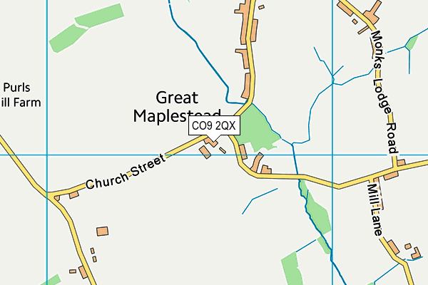 CO9 2QX map - OS VectorMap District (Ordnance Survey)