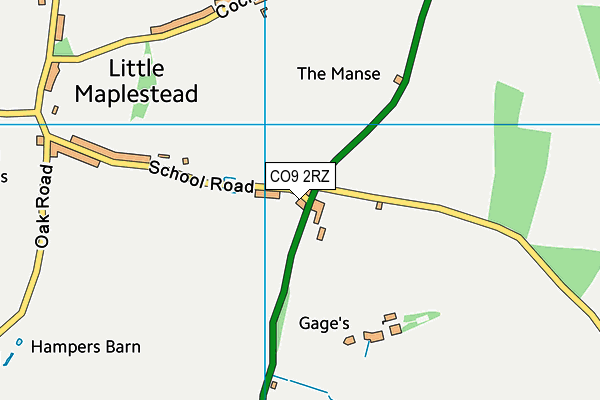 CO9 2RZ map - OS VectorMap District (Ordnance Survey) CO9 2RZ map - OS VectorMap District (Ordnance Survey)