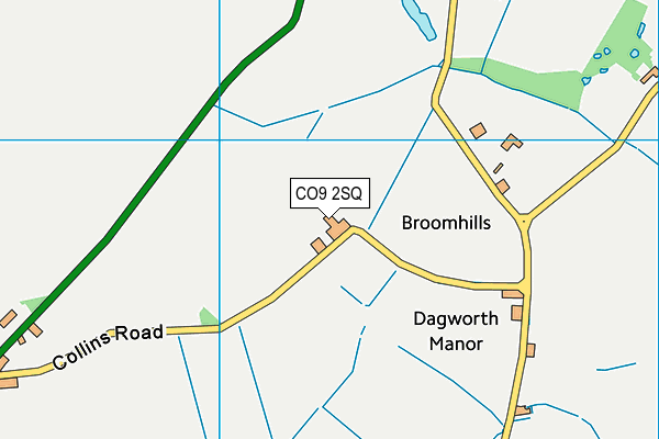 CO9 2SQ map - OS VectorMap District (Ordnance Survey) CO9 2SQ map - OS VectorMap District (Ordnance Survey)