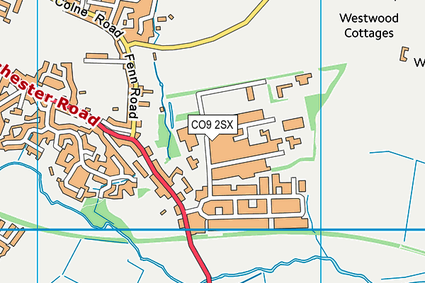 CO9 2SX map - OS VectorMap District (Ordnance Survey) CO9 2SX map - OS VectorMap District (Ordnance Survey)