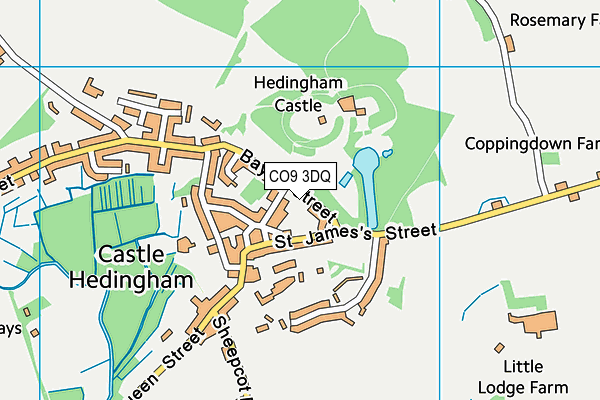 CO9 3DQ map - OS VectorMap District (Ordnance Survey)