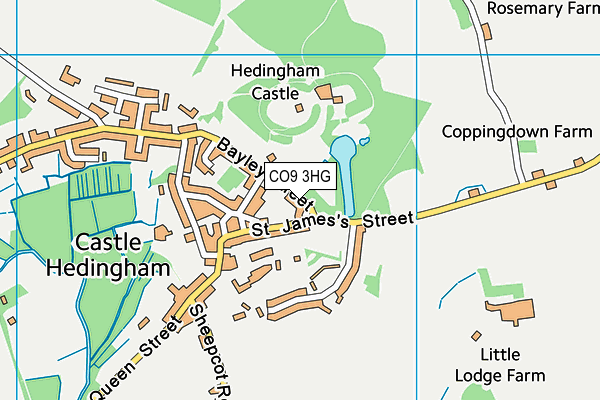 CO9 3HG map - OS VectorMap District (Ordnance Survey) CO9 3HG map - OS VectorMap District (Ordnance Survey)