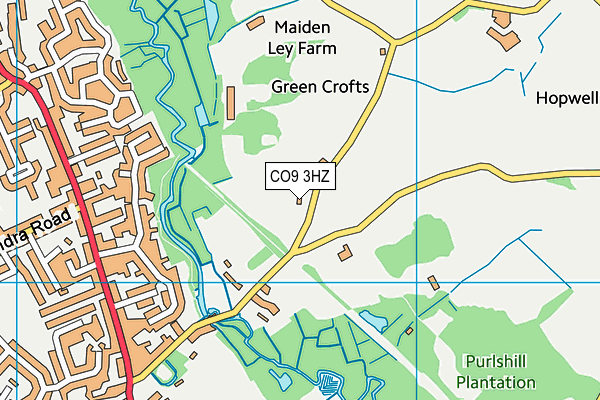 CO9 3HZ map - OS VectorMap District (Ordnance Survey)