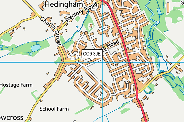 CO9 3JE map - OS VectorMap District (Ordnance Survey) CO9 3JE map - OS VectorMap District (Ordnance Survey)