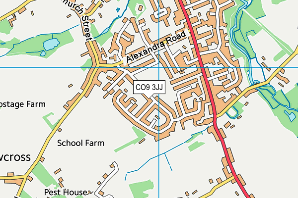 CO9 3JJ map - OS VectorMap District (Ordnance Survey) CO9 3JJ map - OS VectorMap District (Ordnance Survey)