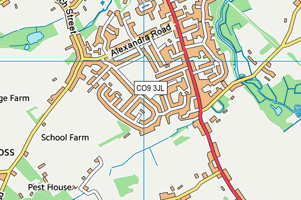 CO9 3JL map - OS VectorMap District (Ordnance Survey) CO9 3JL map - OS VectorMap District (Ordnance Survey)
