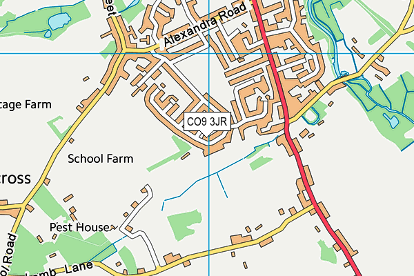 CO9 3JR map - OS VectorMap District (Ordnance Survey) CO9 3JR map - OS VectorMap District (Ordnance Survey)