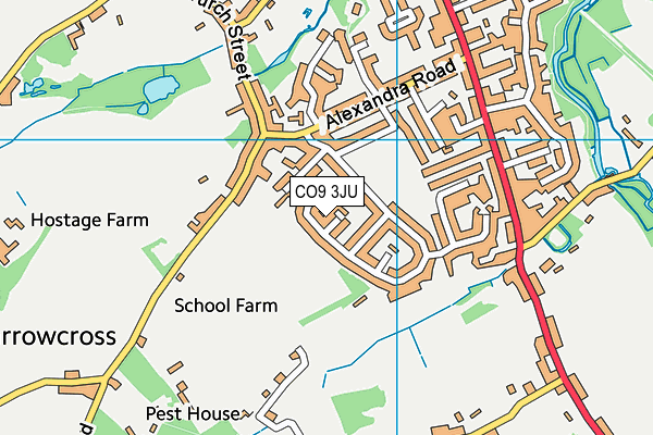 CO9 3JU map - OS VectorMap District (Ordnance Survey) CO9 3JU map - OS VectorMap District (Ordnance Survey)