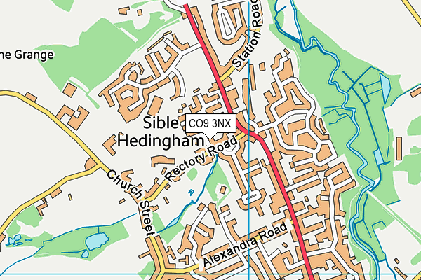 CO9 3NX map - OS VectorMap District (Ordnance Survey)