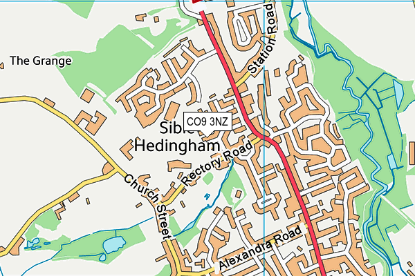 CO9 3NZ map - OS VectorMap District (Ordnance Survey)