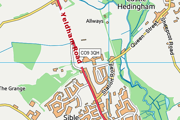 CO9 3QH map - OS VectorMap District (Ordnance Survey) CO9 3QH map - OS VectorMap District (Ordnance Survey)