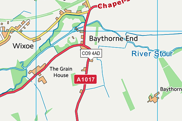 CO9 4AD map - OS VectorMap District (Ordnance Survey) CO9 4AD map - OS VectorMap District (Ordnance Survey)