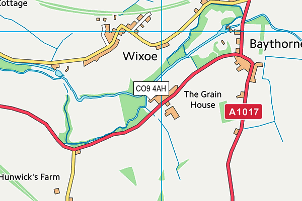 CO9 4AH map - OS VectorMap District (Ordnance Survey) CO9 4AH map - OS VectorMap District (Ordnance Survey)