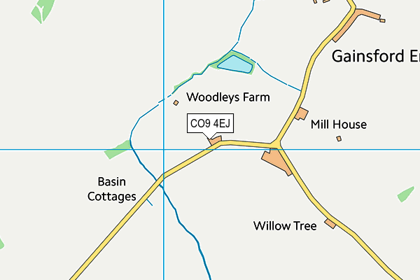 CO9 4EJ map - OS VectorMap District (Ordnance Survey) CO9 4EJ map - OS VectorMap District (Ordnance Survey)