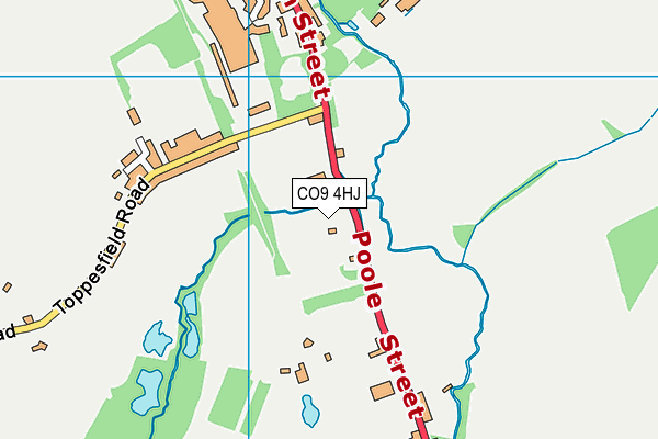 CO9 4HJ map - OS VectorMap District (Ordnance Survey)