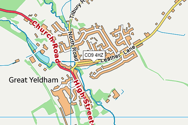 CO9 4HZ map - OS VectorMap District (Ordnance Survey)