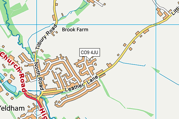 CO9 4JU map - OS VectorMap District (Ordnance Survey)