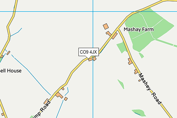 CO9 4JX map - OS VectorMap District (Ordnance Survey) CO9 4JX map - OS VectorMap District (Ordnance Survey)