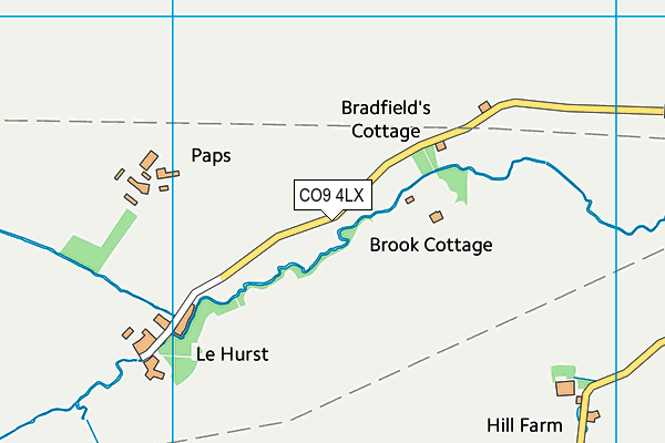 CO9 4LX map - OS VectorMap District (Ordnance Survey)