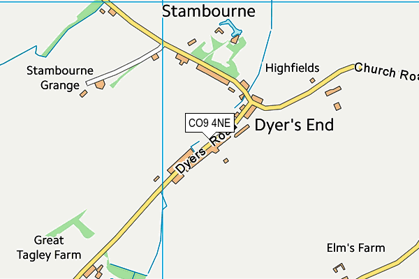 CO9 4NE map - OS VectorMap District (Ordnance Survey)