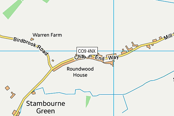 CO9 4NX map - OS VectorMap District (Ordnance Survey) CO9 4NX map - OS VectorMap District (Ordnance Survey)