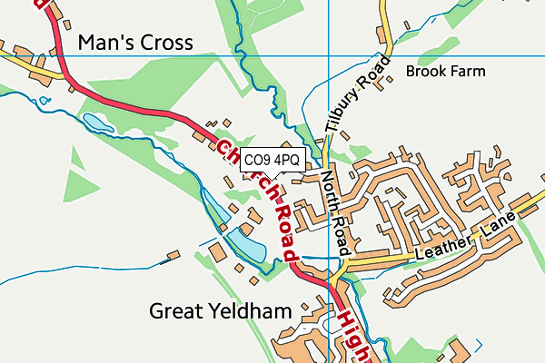 CO9 4PQ map - OS VectorMap District (Ordnance Survey)