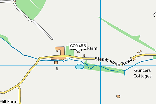 CO9 4RB map - OS VectorMap District (Ordnance Survey) CO9 4RB map - OS VectorMap District (Ordnance Survey)