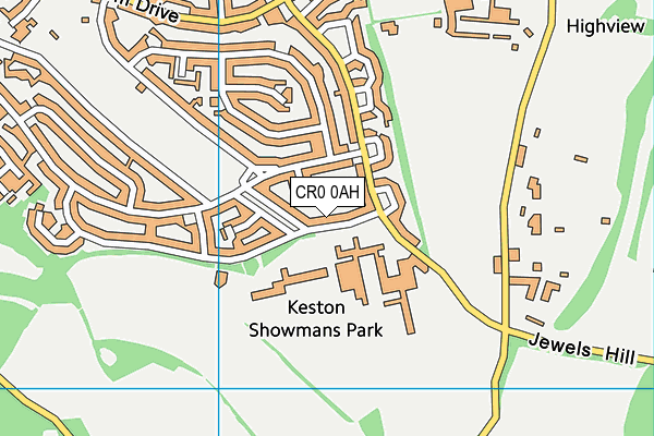 CR0 0AH map - OS VectorMap District (Ordnance Survey) CR0 0AH map - OS VectorMap District (Ordnance Survey)
