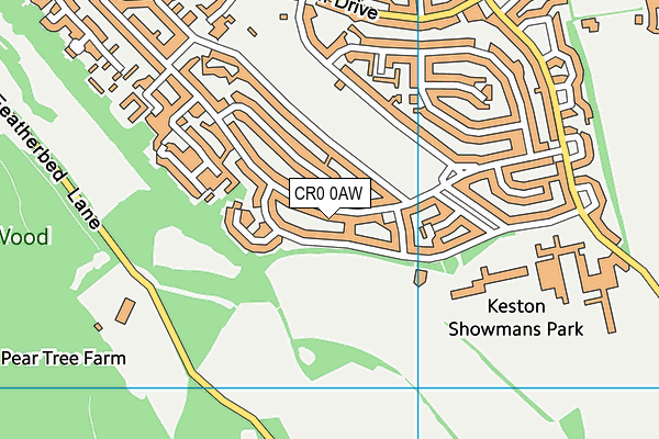 CR0 0AW map - OS VectorMap District (Ordnance Survey) CR0 0AW map - OS VectorMap District (Ordnance Survey)