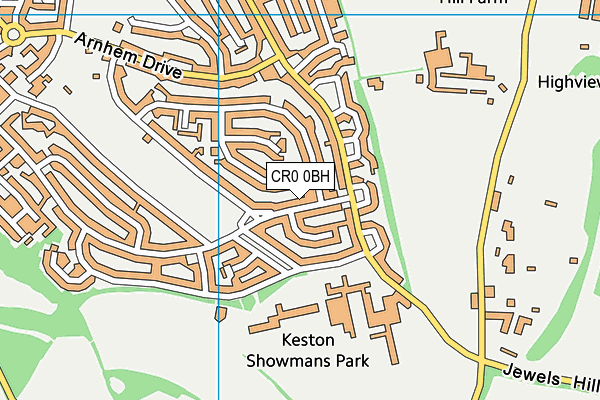 CR0 0BH map - OS VectorMap District (Ordnance Survey) CR0 0BH map - OS VectorMap District (Ordnance Survey)