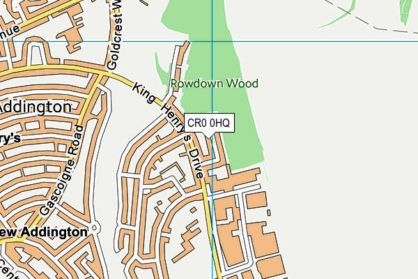 CR0 0HQ map - OS VectorMap District (Ordnance Survey)