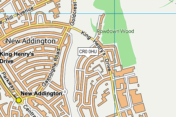 CR0 0HU map - OS VectorMap District (Ordnance Survey)