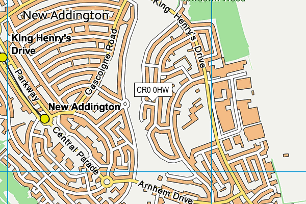 CR0 0HW map - OS VectorMap District (Ordnance Survey) CR0 0HW map - OS VectorMap District (Ordnance Survey)