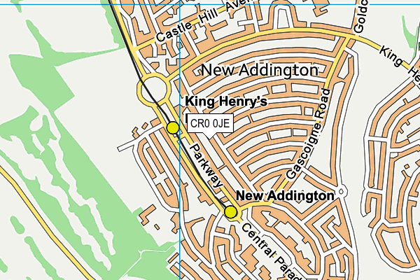 CR0 0JE map - OS VectorMap District (Ordnance Survey) CR0 0JE map - OS VectorMap District (Ordnance Survey)