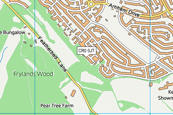 CR0 0JT map - OS VectorMap District (Ordnance Survey) CR0 0JT map - OS VectorMap District (Ordnance Survey)