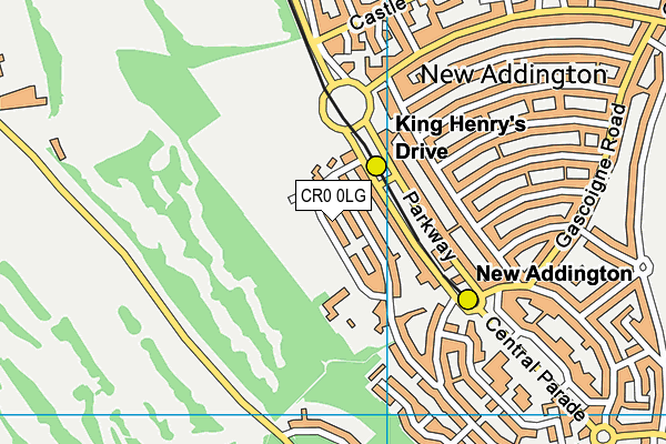 CR0 0LG map - OS VectorMap District (Ordnance Survey) CR0 0LG map - OS VectorMap District (Ordnance Survey)