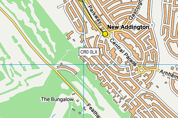 CR0 0LX map - OS VectorMap District (Ordnance Survey)