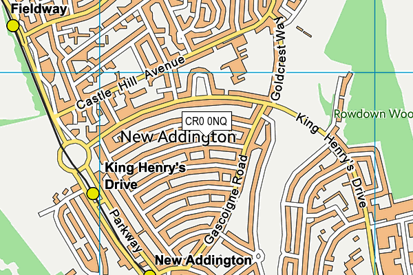 CR0 0NQ map - OS VectorMap District (Ordnance Survey) CR0 0NQ map - OS VectorMap District (Ordnance Survey)