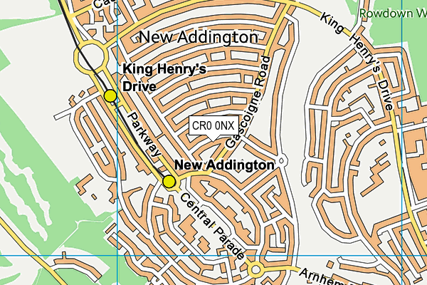 CR0 0NX map - OS VectorMap District (Ordnance Survey) CR0 0NX map - OS VectorMap District (Ordnance Survey)