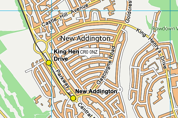 CR0 0NZ map - OS VectorMap District (Ordnance Survey) CR0 0NZ map - OS VectorMap District (Ordnance Survey)