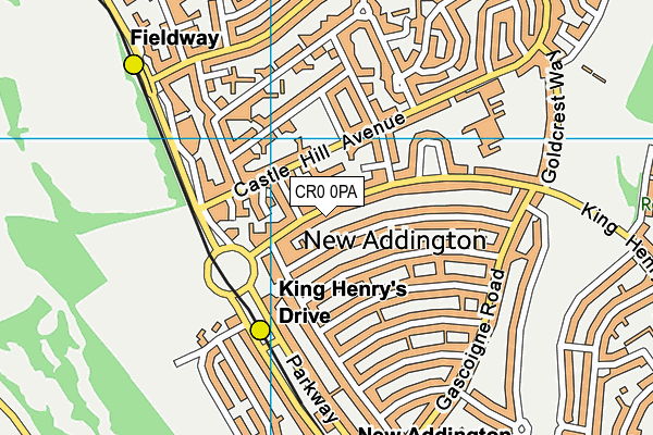 CR0 0PA map - OS VectorMap District (Ordnance Survey) CR0 0PA map - OS VectorMap District (Ordnance Survey)