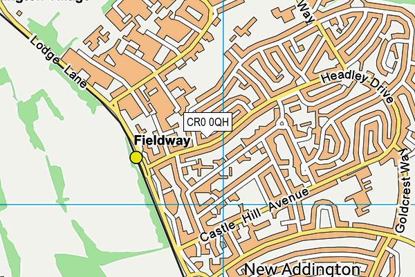 CR0 0QH map - OS VectorMap District (Ordnance Survey)
