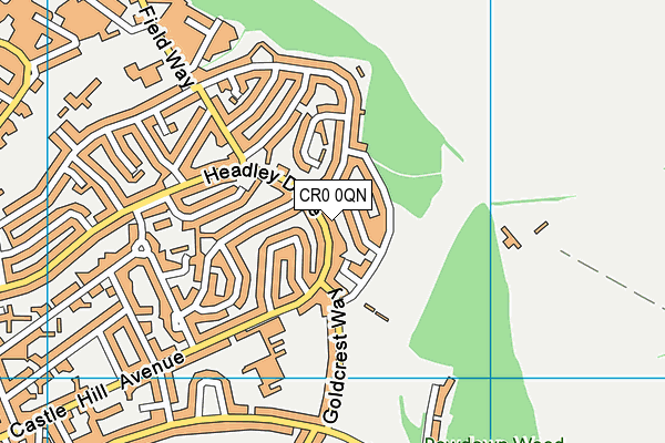 CR0 0QN map - OS VectorMap District (Ordnance Survey) CR0 0QN map - OS VectorMap District (Ordnance Survey)