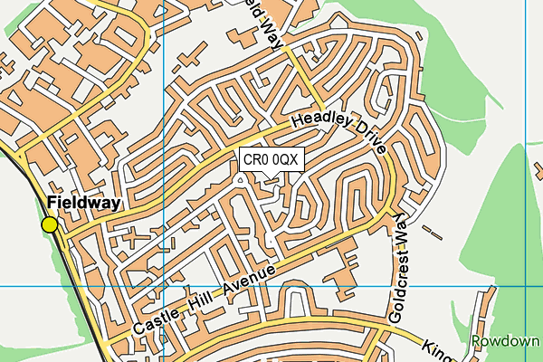 CR0 0QX map - OS VectorMap District (Ordnance Survey) CR0 0QX map - OS VectorMap District (Ordnance Survey)