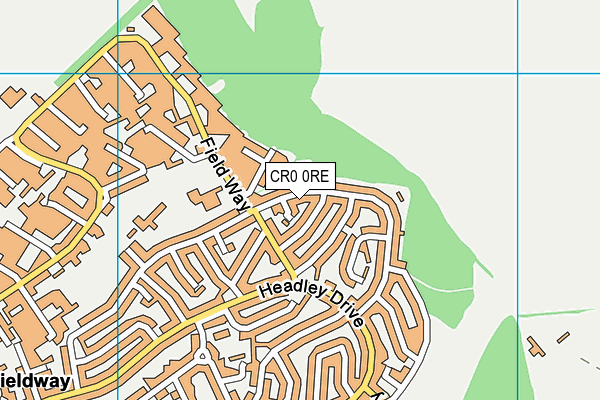 CR0 0RE map - OS VectorMap District (Ordnance Survey) CR0 0RE map - OS VectorMap District (Ordnance Survey)