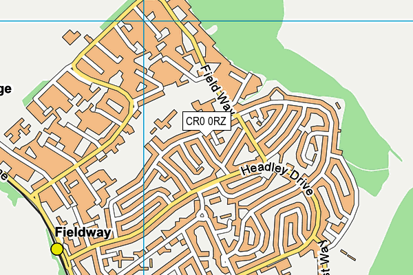 CR0 0RZ map - OS VectorMap District (Ordnance Survey) CR0 0RZ map - OS VectorMap District (Ordnance Survey)