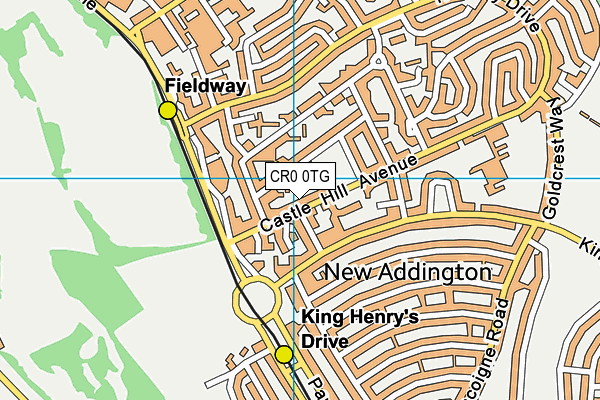 CR0 0TG map - OS VectorMap District (Ordnance Survey) CR0 0TG map - OS VectorMap District (Ordnance Survey)